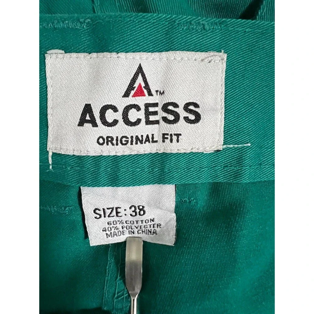 Access Men’s Green Cargo Shorts Casual Utility Pockets Drawstring Hem Size 38 - Picture 8 of 9